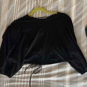 Black crop top (see the back!)